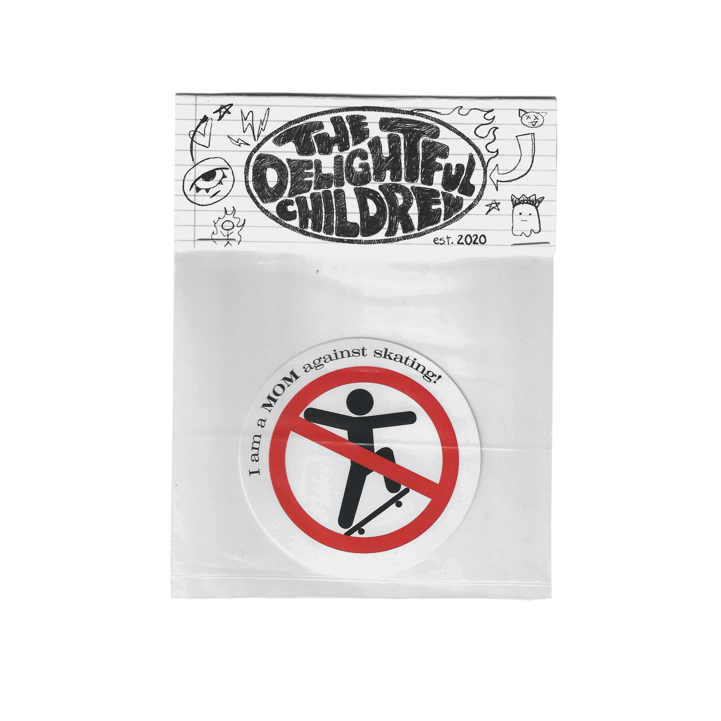 MOM AGAINST SKATING BADGE